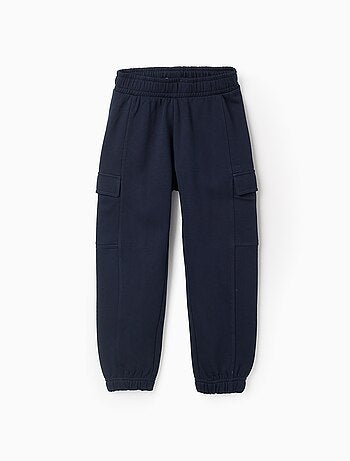 Pantalon Jogpant en Coton avec Poches Cargo
