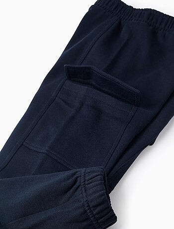 Pantalon Jogpant en Coton avec Poches Cargo