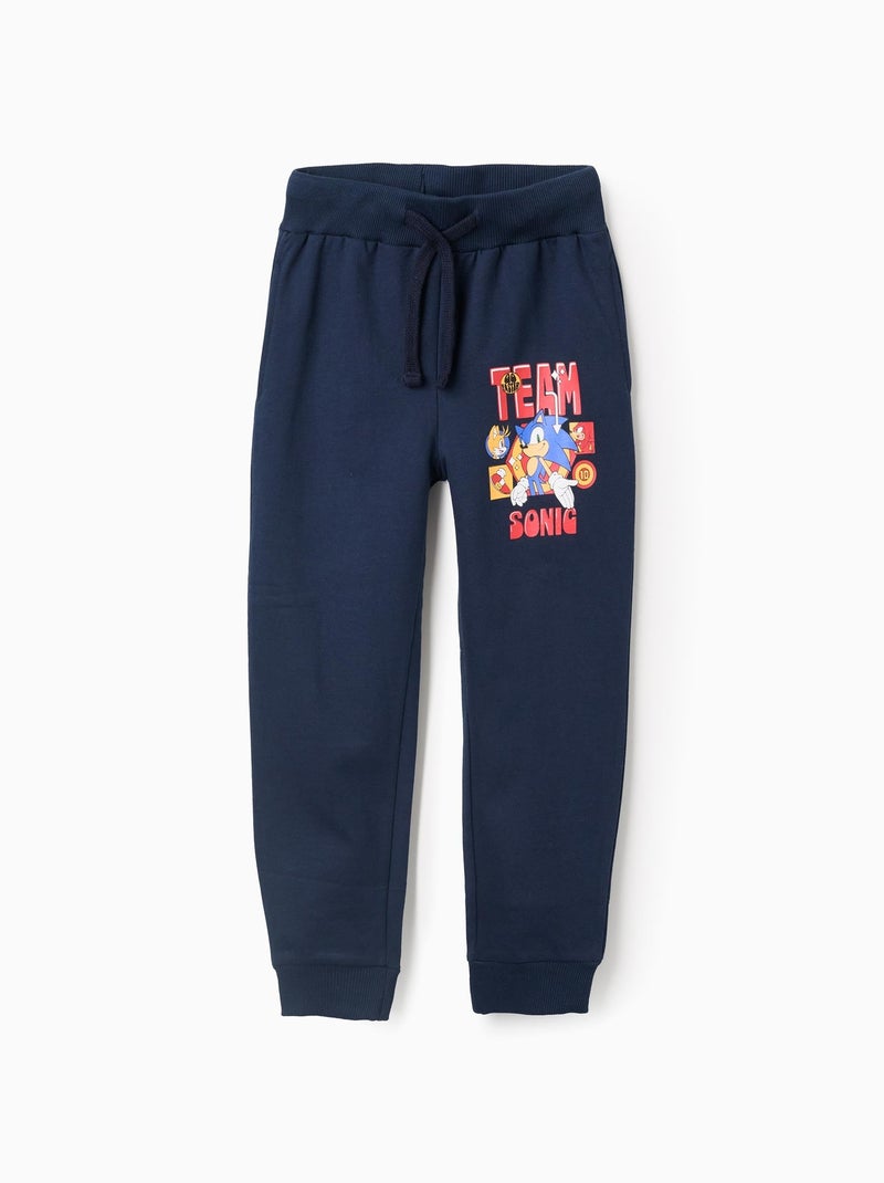 Pantalon Jogpant en Coton Sonic Bleu foncé - Kiabi
