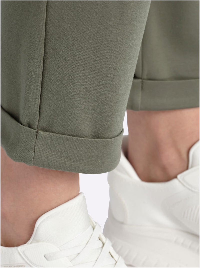 Pantalon Jogpant Jersey Interlock Indéformable - Taille Courte - Witt Kaki - Kiabi