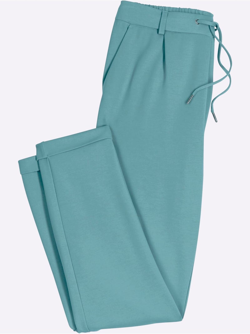 Pantalon Jogpant Jersey Interlock Indéformable - Taille Standard - Witt Bleu encre - Kiabi