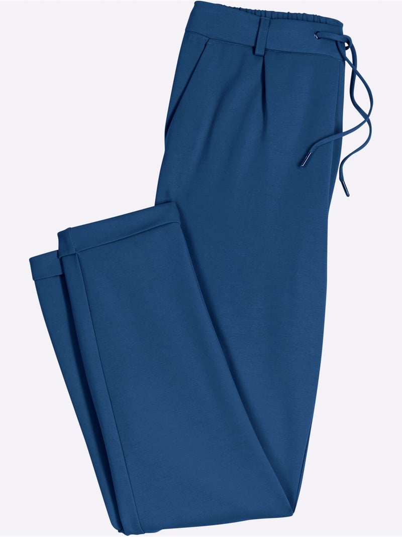 Pantalon Jogpant Jersey Interlock Indéformable - Taille Standard - Witt Bleu jean - Kiabi