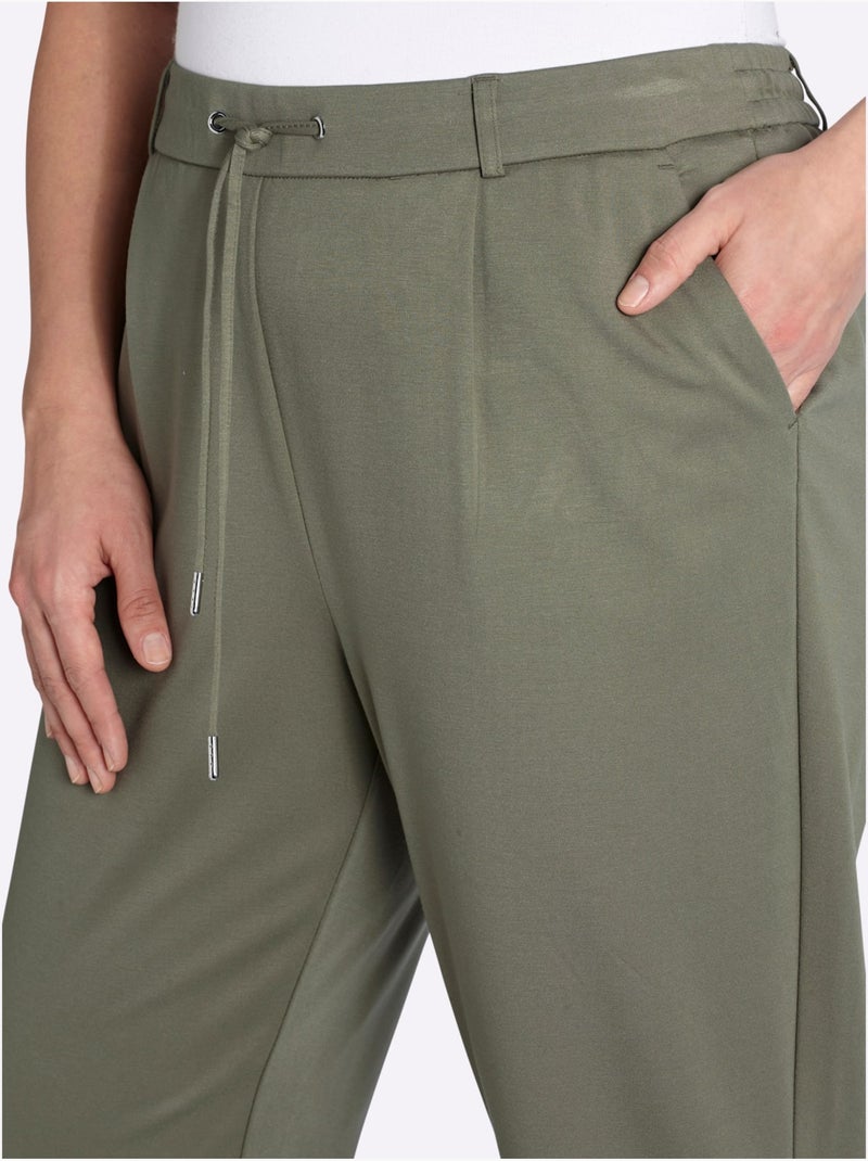 Pantalon Jogpant Jersey Interlock Indéformable - Taille Standard - Witt Kaki - Kiabi