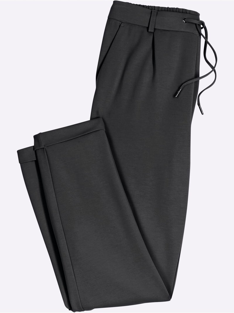 Pantalon Jogpant Jersey Interlock Indéformable - Taille Standard - Witt Noir - Kiabi