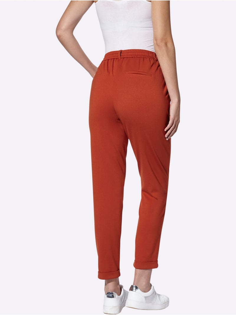 Pantalon Jogpant Jersey Interlock Indéformable - Taille Standard - Witt Orange/Rouge - Kiabi