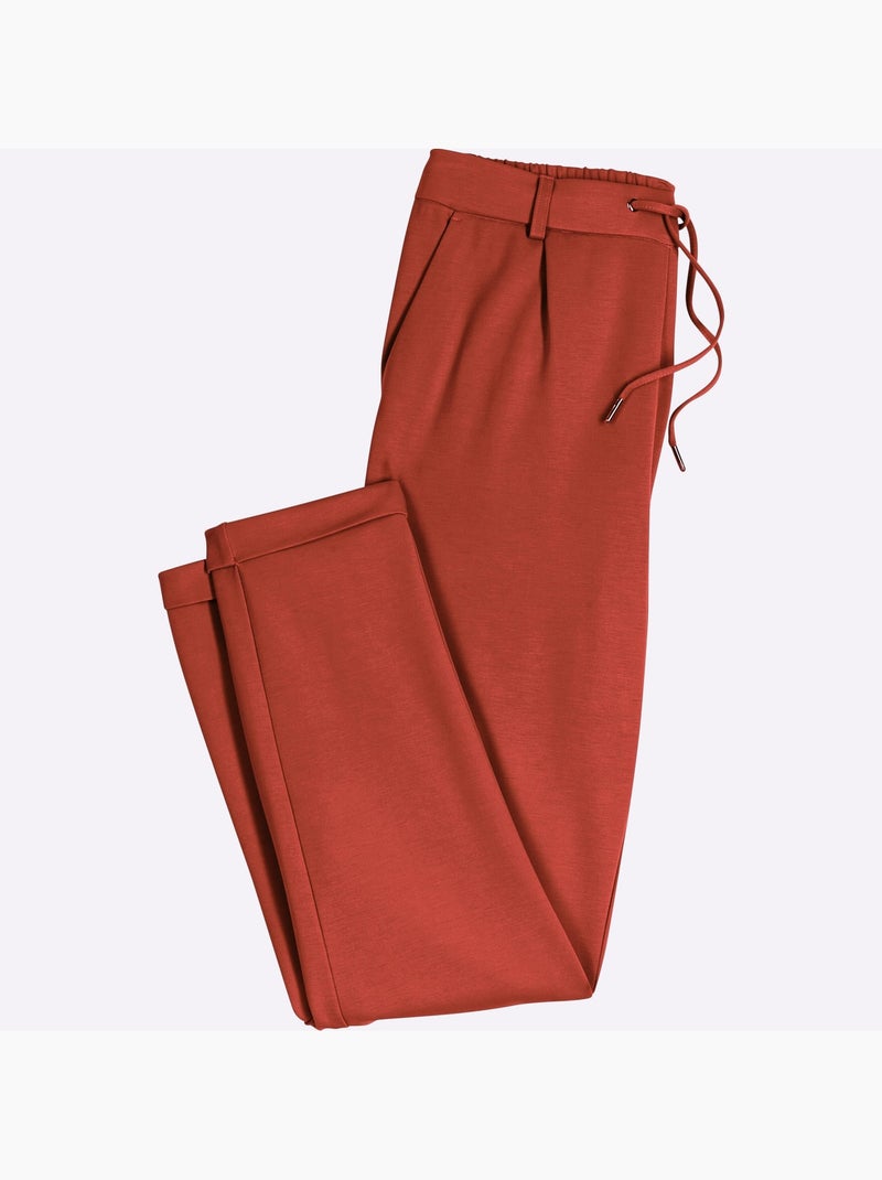 Pantalon Jogpant Jersey Interlock Indéformable - Taille Standard - Witt Rouge - Kiabi
