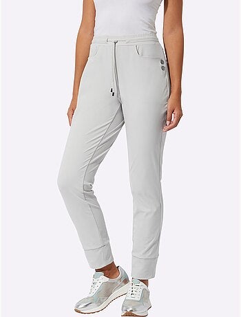 Pantalon Jogpant Qualité Jersey Extensible, Souple Et Confortable - Taille Courte - helline