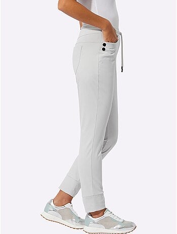 Pantalon Jogpant Qualité Jersey Extensible, Souple Et Confortable - Taille Courte - helline