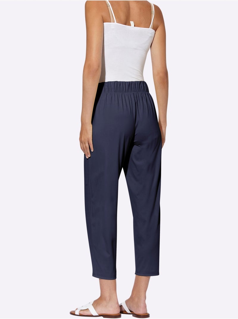 Pantalon Jogpant Qualité Jersey Fluide Et Douce - Taille Standard - Helline Bleu marine - Kiabi