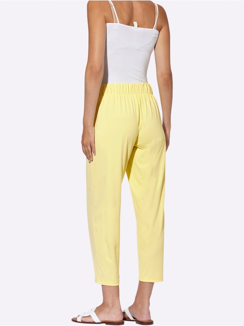 Pantalon Jogpant Qualité Jersey Fluide Et Douce - Taille Standard - Helline Jaune citron - Kiabi