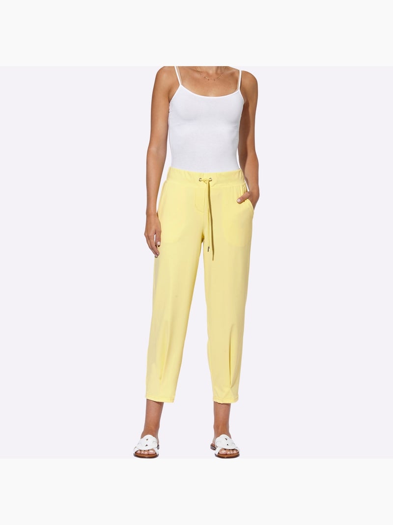 Pantalon Jogpant Qualité Jersey Fluide Et Douce - Taille Standard - Helline Jaune citron - Kiabi