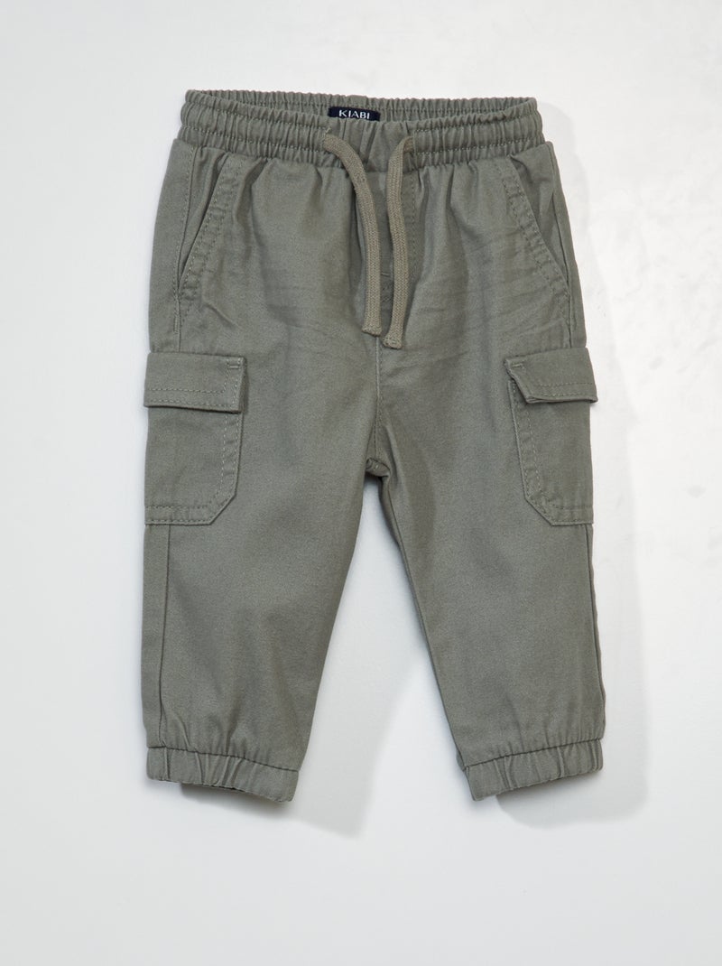 Pantalon jogpant uni Vert - Kiabi