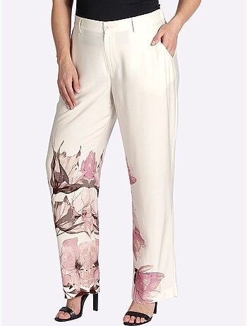 Pantalon Joli Motif Floral - Taille Standard - Sheego