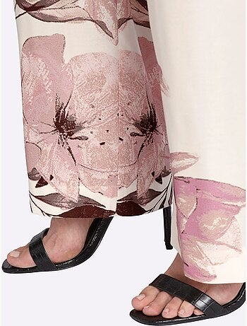 Pantalon Joli Motif Floral - Taille Standard - Sheego