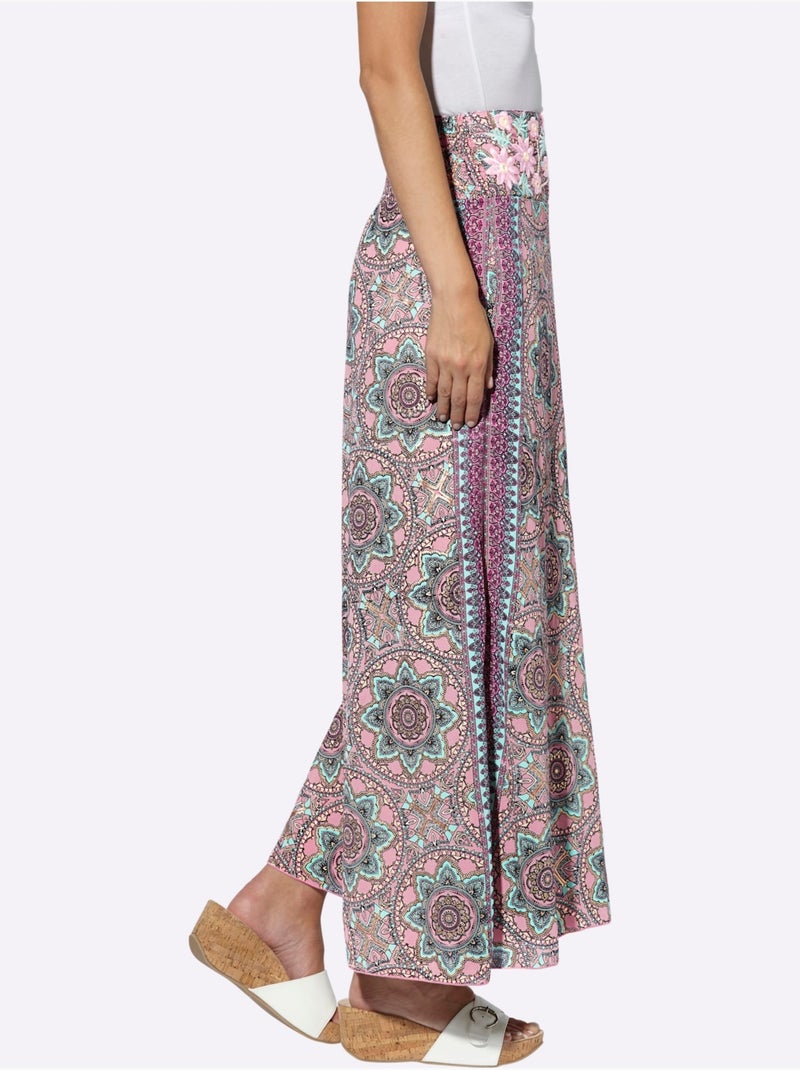 Pantalon Jolie Broderie à Fleurs - Taille Standard - Helline Bois de rose - Kiabi