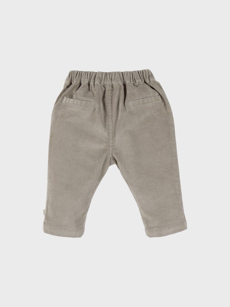 Pantalon kaki en velours côtelé Noukie's Vert - Kiabi