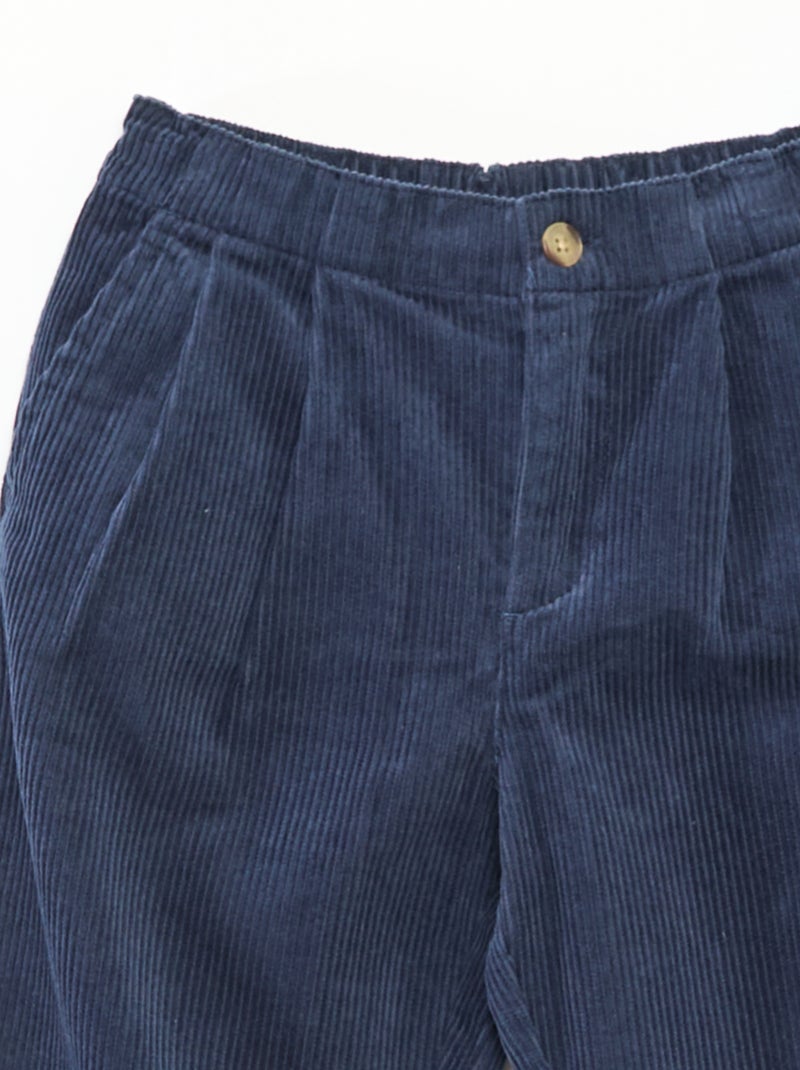 Pantalon 'Kiabi & Catherine Painvin' en velours de coton uni Bleu - Kiabi