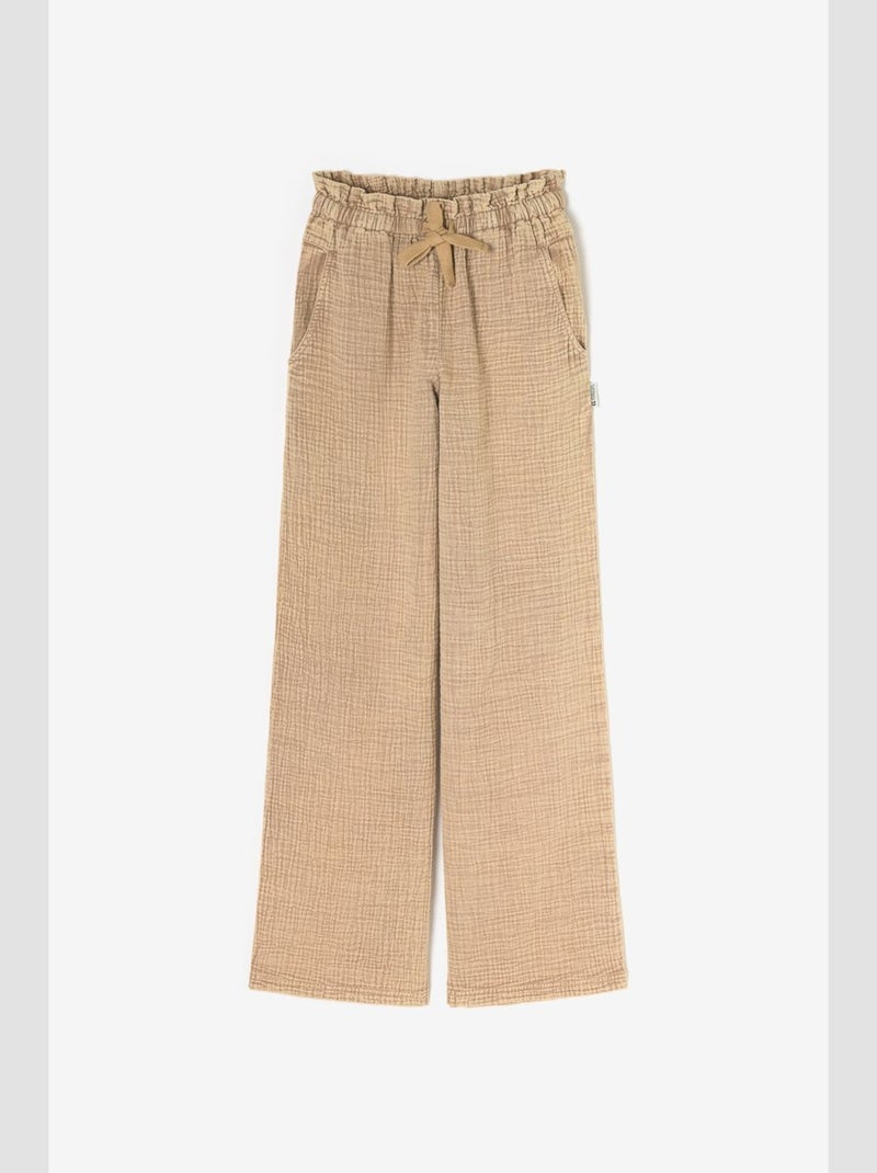 Pantalon KIGI loose, large 'Le Temps Des Cerises' Beige - Kiabi