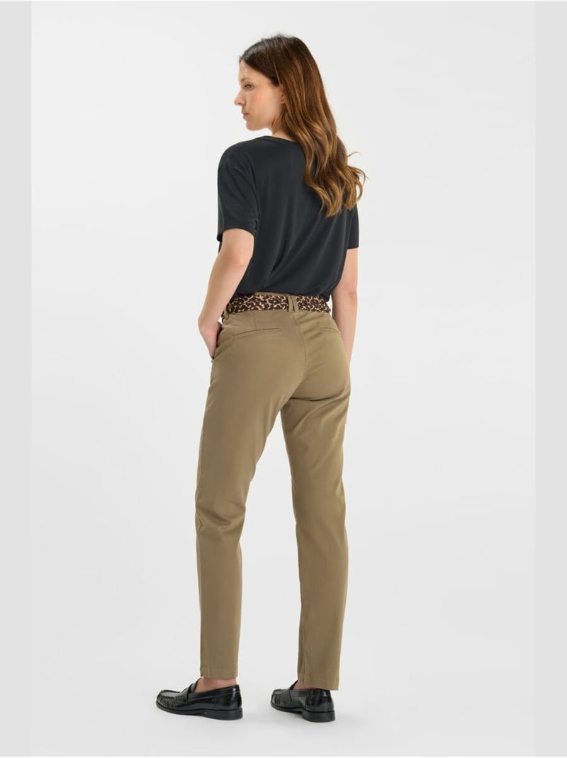 Pantalon KRISTIN droite 'Le Temps Des Cerises' Kaki - Kiabi