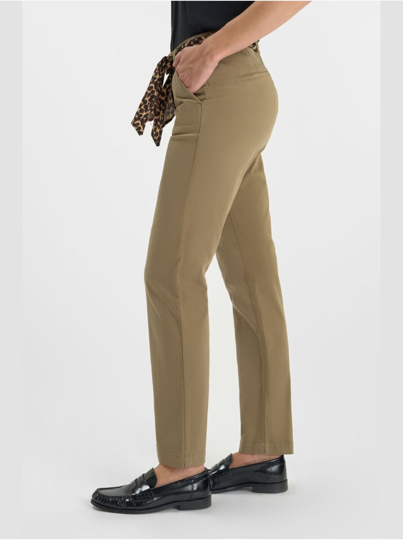 Pantalon KRISTIN droite 'Le Temps Des Cerises' Kaki - Kiabi