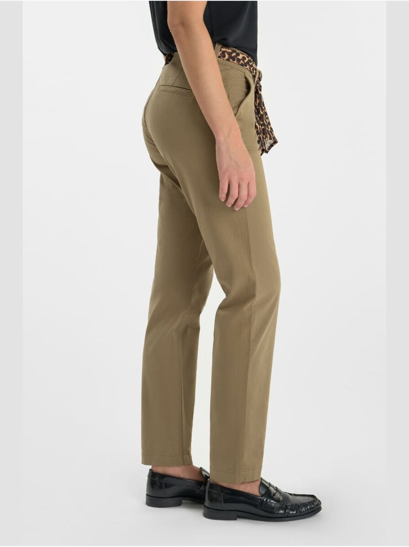 Pantalon KRISTIN droite 'Le Temps Des Cerises' Kaki - Kiabi