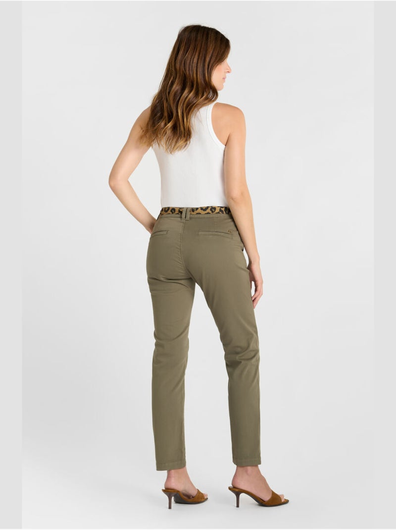 Pantalon KRISTIN droite 'Le Temps Des Cerises' Kaki - Kiabi