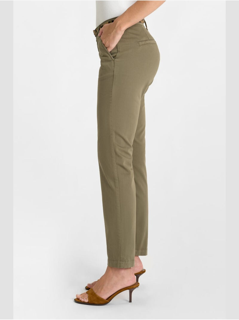 Pantalon KRISTIN droite 'Le Temps Des Cerises' Kaki - Kiabi