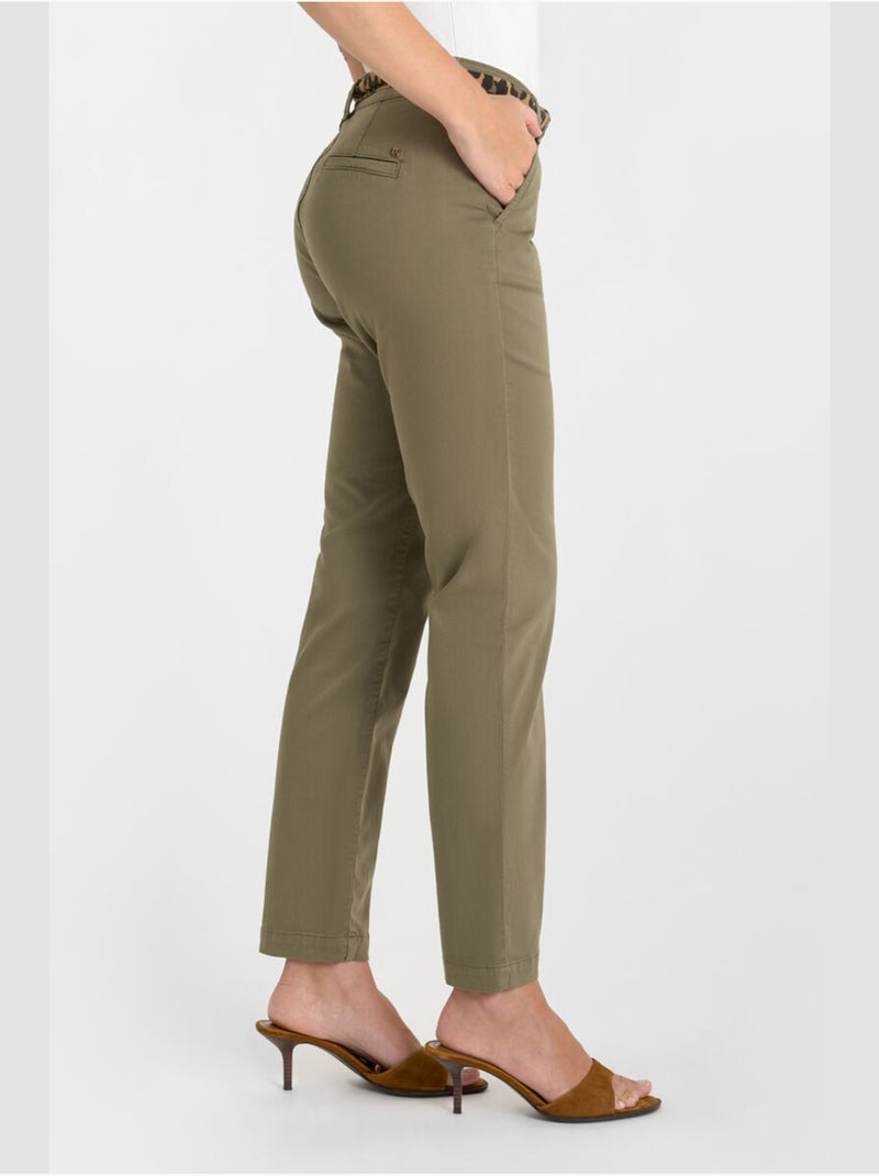 Pantalon KRISTIN droite 'Le Temps Des Cerises' Kaki - Kiabi