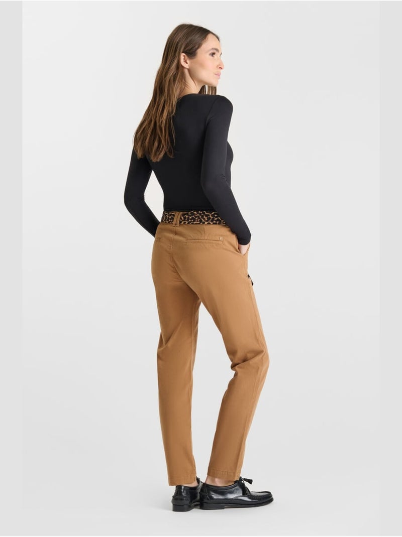 Pantalon KRISTIN droite 'Le Temps Des Cerises' Marron - Kiabi