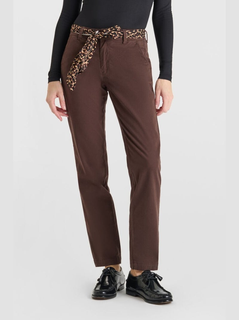 Pantalon KRISTIN droite 'Le Temps Des Cerises' Marron - Kiabi