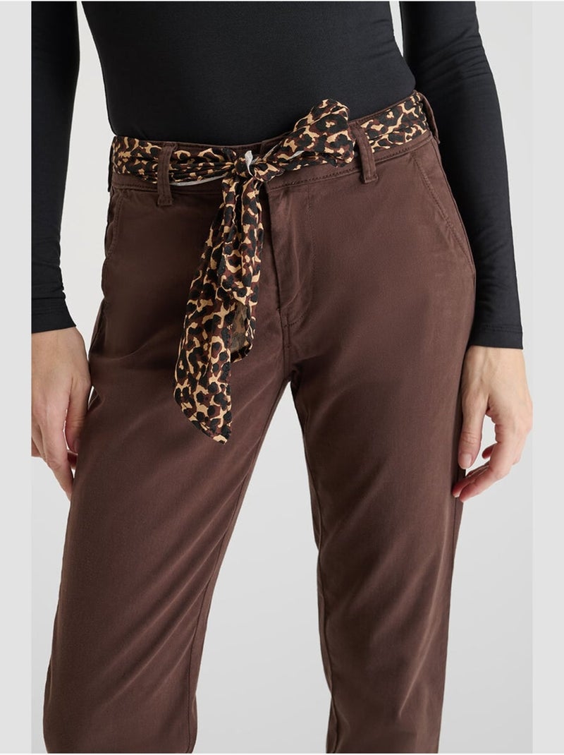 Pantalon KRISTIN droite 'Le Temps Des Cerises' Marron - Kiabi