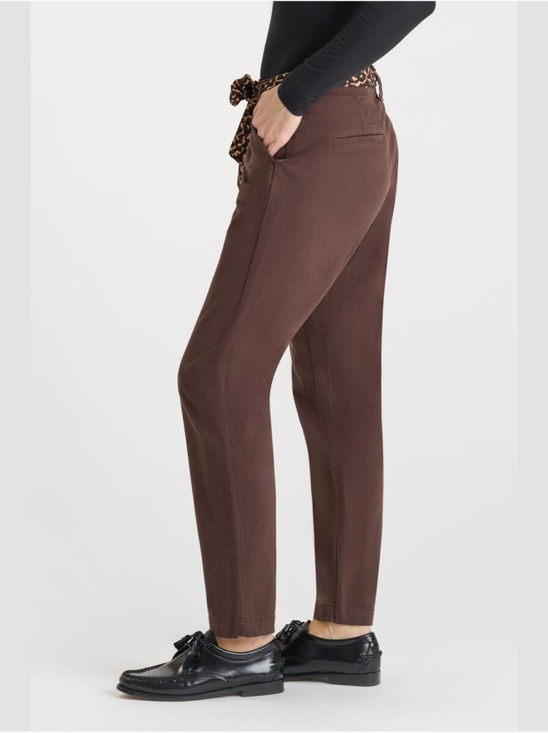 Pantalon KRISTIN droite 'Le Temps Des Cerises' Marron - Kiabi
