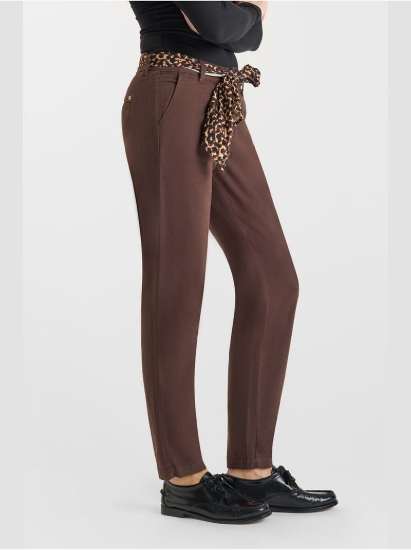 Pantalon KRISTIN droite 'Le Temps Des Cerises' Marron - Kiabi