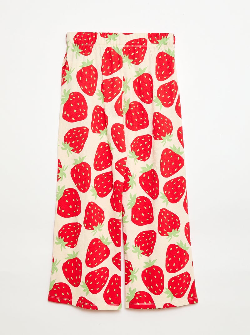 Pantalon large - Grafik Edition Rouge - Kiabi
