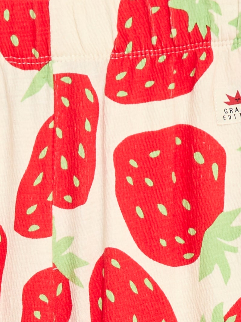 Pantalon large - Grafik Edition Rouge - Kiabi