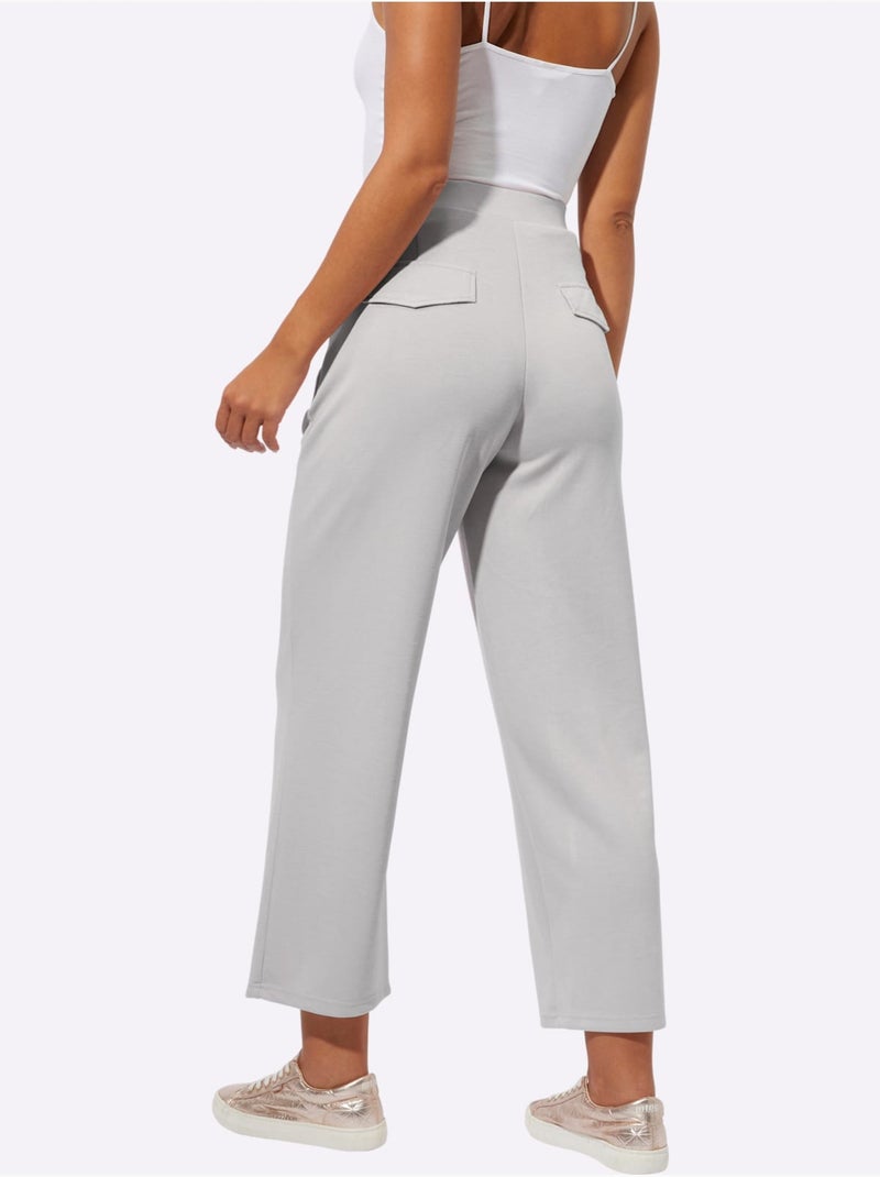 Pantalon Large 50% Modal - Taille Standard - Helline Gris clair - Kiabi