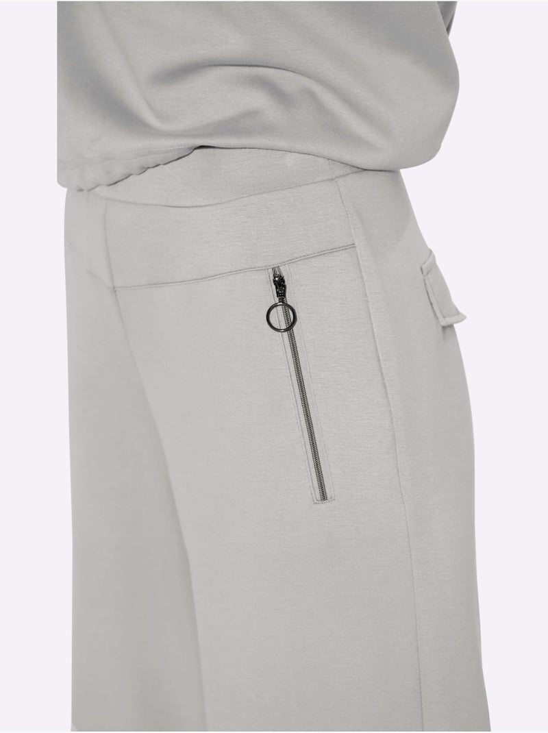 Pantalon Large 50% Modal - Taille Standard - Helline Gris clair - Kiabi