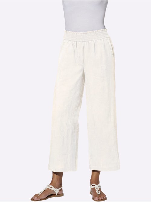 Pantalon Large 55% Lin - Taille Standard - Witt - Kiabi