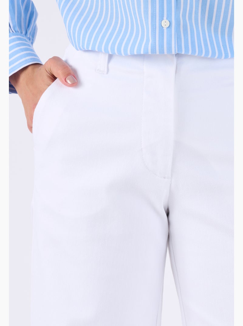 Pantalon large 7/8ème - Damart Blanc - Kiabi