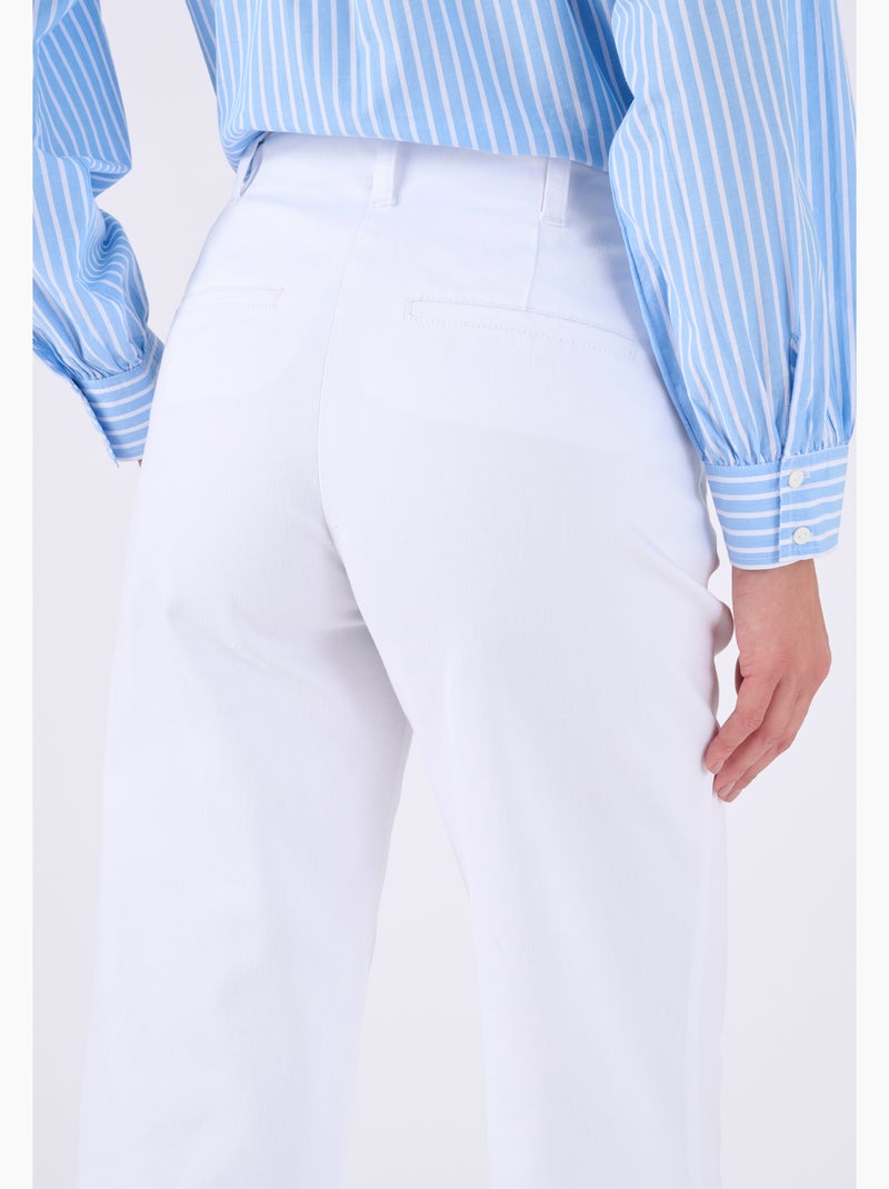 Pantalon large 7/8ème - Damart Blanc - Kiabi