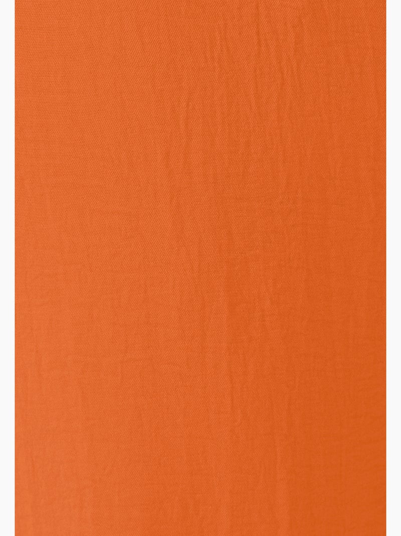 Pantalon large 7/8ème tissu crêpe effet froissé - Damart Orange - Kiabi