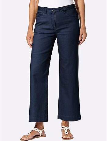Pantalon large avec poches et ceinture gainante en coton doux - taille standard - witt