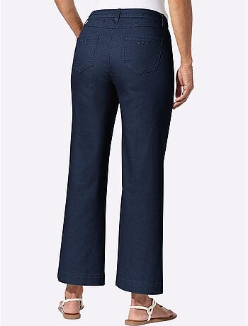 Pantalon large avec poches et ceinture gainante en coton doux - taille standard - witt