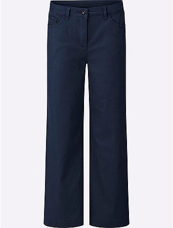 Pantalon large avec poches et ceinture gainante en coton doux - taille standard - witt