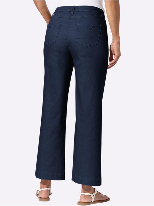 Pantalon large à 5 poches avec ceinture gainante en coton doux - Taille standard - Witt - Kiabi