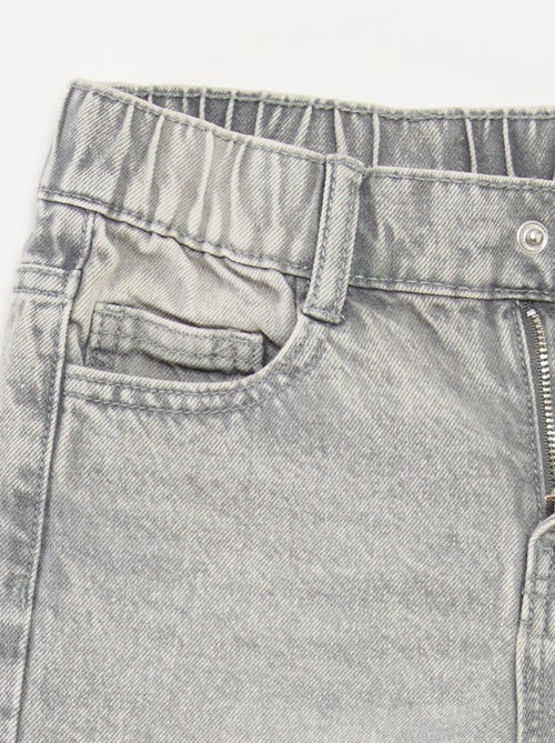Pantalon large à 5 poches en denim - Kiabi