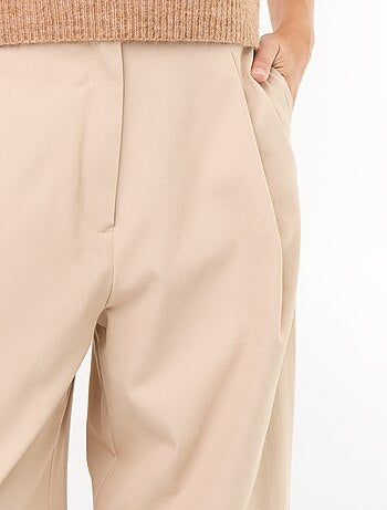 Pantalon large à base élastiquée