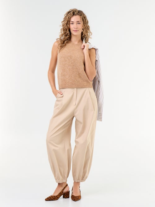 Pantalon large à base élastiquée - Kiabi