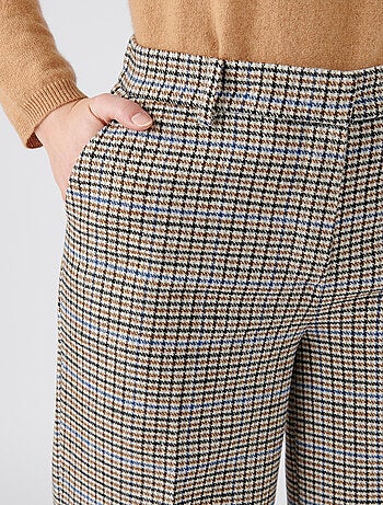 Pantalon large à carreaux - Damart