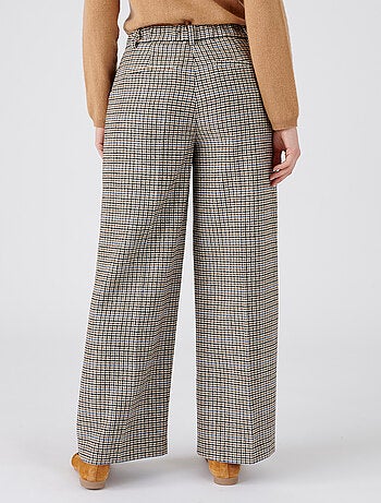 Pantalon large à carreaux - Damart